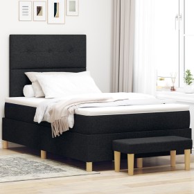 Cama Box Spring con Colchón y Banco Negro 120x200 cm Tela de , Camas y somieres - Ref: Foro24-3344291, Precio: 438,15 €, Desc...