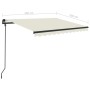 Toldo manual retráctil con postes color crema 3,5x2,5 m de vidaXL, Toldos - Ref: Foro24-3070117, Precio: 335,90 €, Descuento: %