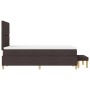 Cama Box Spring con colchón y banco marrón oscuro 120x200 cm de tela de , Camas y somieres - Ref: Foro24-3344292, Precio: 434...