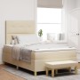 Cama Box Spring con colchón y banco Crema 120x200 cm Tela de , Camas y somieres - Ref: Foro24-3344294, Precio: 473,90 €, Desc...