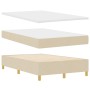 Cama Box Spring con colchón y banco Crema 120x200 cm Tela de , Camas y somieres - Ref: Foro24-3344294, Precio: 473,90 €, Desc...