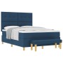 Cama Box Spring con colchón y banco Azul 140x190 cm Tela de , Camas y somieres - Ref: Foro24-3344302, Precio: 561,36 €, Descu...