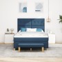 Cama Box Spring con colchón y banco Azul 140x190 cm Tela de , Camas y somieres - Ref: Foro24-3344302, Precio: 561,36 €, Descu...