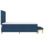 Cama Box Spring con colchón y banco Azul 140x190 cm Tela de , Camas y somieres - Ref: Foro24-3344302, Precio: 561,36 €, Descu...
