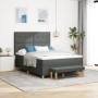 Cama con somier con colchón y banco gris oscuro 140x200 cm tela de , Camas y somieres - Ref: Foro24-3344304, Precio: 532,84 €...