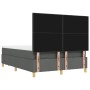 Cama con somier con colchón y banco gris oscuro 140x200 cm tela de , Camas y somieres - Ref: Foro24-3344304, Precio: 532,84 €...