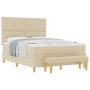 Cama con base y colchón crema 140x200 cm tela de , Camas y somieres - Ref: Foro24-3344308, Precio: 576,29 €, Descuento: %