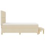 Cama con base y colchón crema 140x200 cm tela de , Camas y somieres - Ref: Foro24-3344308, Precio: 576,29 €, Descuento: %