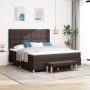 Cama con somier y colchón y banco marrón oscuro 180x200 cm de tela de , Camas y somieres - Ref: Foro24-3344320, Precio: 644,6...