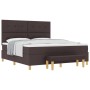 Cama con somier y colchón y banco marrón oscuro 180x200 cm de tela de , Camas y somieres - Ref: Foro24-3344320, Precio: 644,6...