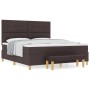 Cama con somier y colchón y banco marrón oscuro 180x200 cm de tela de , Camas y somieres - Ref: Foro24-3344320, Precio: 644,6...