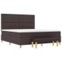 Cama con somier y colchón y banco marrón oscuro 180x200 cm de tela de , Camas y somieres - Ref: Foro24-3344320, Precio: 644,6...