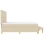 Cama con somier con colchón y banco Crema 180x200 cm de tela de , Camas y somieres - Ref: Foro24-3344322, Precio: 692,81 €, D...