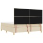 Cama con somier con colchón y banco Crema 180x200 cm de tela de , Camas y somieres - Ref: Foro24-3344322, Precio: 692,81 €, D...