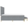 Cama con somier y colchón con banco gris claro 200x200 cm de tela de , Camas y somieres - Ref: Foro24-3344324, Precio: 758,09...