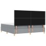 Cama con somier y colchón con banco gris claro 200x200 cm de tela de , Camas y somieres - Ref: Foro24-3344324, Precio: 758,09...