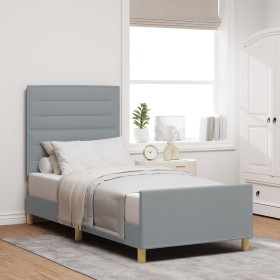 Estructura de Cama Gris Claro 80x200 cm Tela de , Camas y somieres - Ref: Foro24-3344606, Precio: 134,75 €, Descuento: %