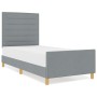 Estructura de Cama Gris Claro 80x200 cm Tela de , Camas y somieres - Ref: Foro24-3344606, Precio: 134,75 €, Descuento: %