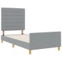 Estructura de Cama Gris Claro 80x200 cm Tela de , Camas y somieres - Ref: Foro24-3344606, Precio: 134,75 €, Descuento: %
