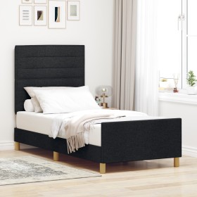 Marco de Cama de Tela Negra 80x200 cm de , Camas y somieres - Ref: Foro24-3344608, Precio: 132,85 €, Descuento: %