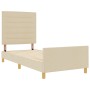 Marco de Cama en Crema, 80x200 cm, Tela de , Camas y somieres - Ref: Foro24-3344611, Precio: 146,24 €, Descuento: %