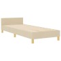 Marco de Cama en Crema, 80x200 cm, Tela de , Camas y somieres - Ref: Foro24-3344611, Precio: 146,24 €, Descuento: %
