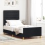 Estructura de cama de tela negra 90x190 cm de , Camas y somieres - Ref: Foro24-3344615, Precio: 151,59 €, Descuento: %