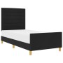 Estructura de cama de tela negra 90x190 cm de , Camas y somieres - Ref: Foro24-3344615, Precio: 151,59 €, Descuento: %