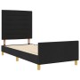 Estructura de cama de tela negra 90x190 cm de , Camas y somieres - Ref: Foro24-3344615, Precio: 151,59 €, Descuento: %