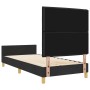Estructura de cama de tela negra 90x190 cm de , Camas y somieres - Ref: Foro24-3344615, Precio: 151,59 €, Descuento: %