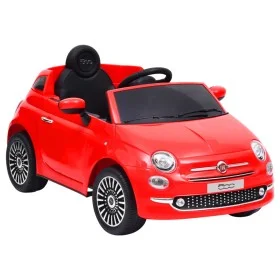 Coche correpasillos eléctrico Fiat 500 rojo de vidaXL, Vehículos a pedales o para empujar - Ref: Foro24-80315, Precio: 291,09...