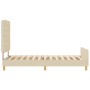 Estructura de Cama Crema 90x190 cm Tela de , Camas y somieres - Ref: Foro24-3344618, Precio: 147,84 €, Descuento: %
