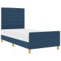 Estructura de cama Azul 90x190 cm Tela de , Camas y somieres - Ref: Foro24-3344619, Precio: 156,28 €, Descuento: %