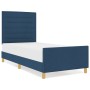 Estructura de cama Azul 90x190 cm Tela de , Camas y somieres - Ref: Foro24-3344619, Precio: 156,28 €, Descuento: %