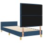 Estructura de cama Azul 90x190 cm Tela de , Camas y somieres - Ref: Foro24-3344619, Precio: 156,28 €, Descuento: %