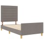 Estructura de Cama de Tela Taupe 90x200 cm de , Camas y somieres - Ref: Foro24-3344624, Precio: 150,39 €, Descuento: %