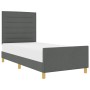 Estructura de Cama Gris Oscuro 100x200 cm Tela de , Camas y somieres - Ref: Foro24-3344628, Precio: 163,75 €, Descuento: %