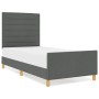 Estructura de Cama Gris Oscuro 100x200 cm Tela de , Camas y somieres - Ref: Foro24-3344628, Precio: 163,75 €, Descuento: %