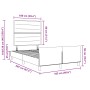 Estructura de cama Taupe 100x200 cm Tela de , Camas y somieres - Ref: Foro24-3344631, Precio: 138,34 €, Descuento: %
