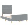 Estructura de Cama Gris Claro 120x190 cm Tela de , Camas y somieres - Ref: Foro24-3344634, Precio: 198,54 €, Descuento: %