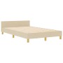 Estructura de Cama Crema 120x190 cm de Tela de , Camas y somieres - Ref: Foro24-3344639, Precio: 185,32 €, Descuento: %