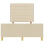 Estructura de Cama Crema 120x190 cm de Tela de , Camas y somieres - Ref: Foro24-3344639, Precio: 185,32 €, Descuento: %