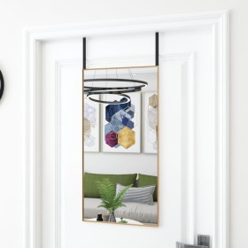 Espejo de puerta cristal y aluminio dorado 40x80 cm de vidaXL, Espejos - Ref: Foro24-327416, Precio: 34,42 €, Descuento: %