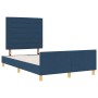 Estructura de Cama Azul Tela 120 x 190 cm Estructura de Cama de , Camas y somieres - Ref: Foro24-3344640, Precio: 200,42 €, D...