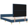 Estructura de Cama Azul Tela 120 x 190 cm Estructura de Cama de , Camas y somieres - Ref: Foro24-3344640, Precio: 200,42 €, D...
