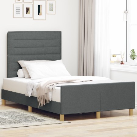 Cama Gris Oscuro 120x200 cm Tela de , Camas y somieres - Ref: Foro24-3344642, Precio: 178,26 €, Descuento: %