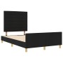 Estructura de Cama Negra 140x190 cm de Tela de , Camas y somieres - Ref: Foro24-3344650, Precio: 218,44 €, Descuento: %