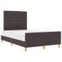 Estructura de Cama de Tela Marrón Oscuro 140x190 cm de , Camas y somieres - Ref: Foro24-3344651, Precio: 235,94 €, Descuento: %
