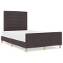 Estructura de Cama de Tela Marrón Oscuro 140x190 cm de , Camas y somieres - Ref: Foro24-3344651, Precio: 235,94 €, Descuento: %