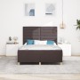 Estructura de Cama de Tela Marrón Oscuro 140x190 cm de , Camas y somieres - Ref: Foro24-3344651, Precio: 235,94 €, Descuento: %
